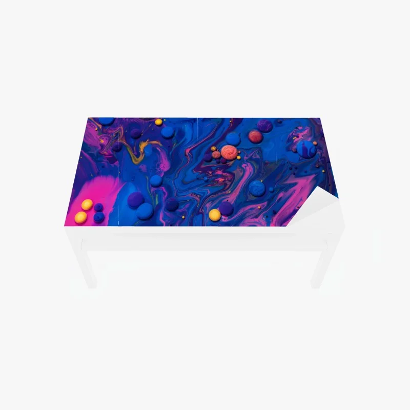 Naklejka na biurko i stół żywe kosmiczne wiry farby