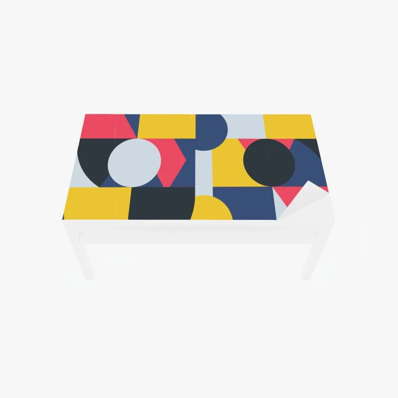 Naklejka na biurko i stół żywa geometryczna kompozycja