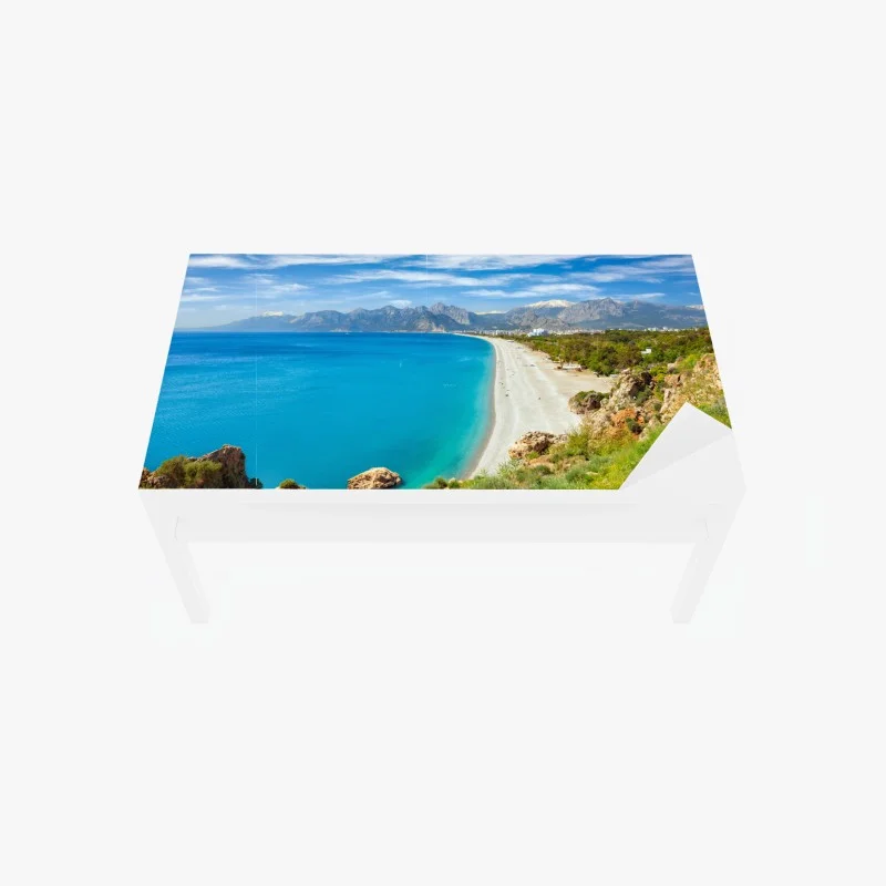 Naklejka na biurko i stół spokojna plaża Konyaalti, Antalya