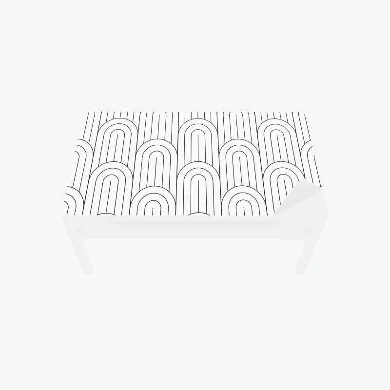 Naklejka na biurko i stół monochromatyczny wzór łuków