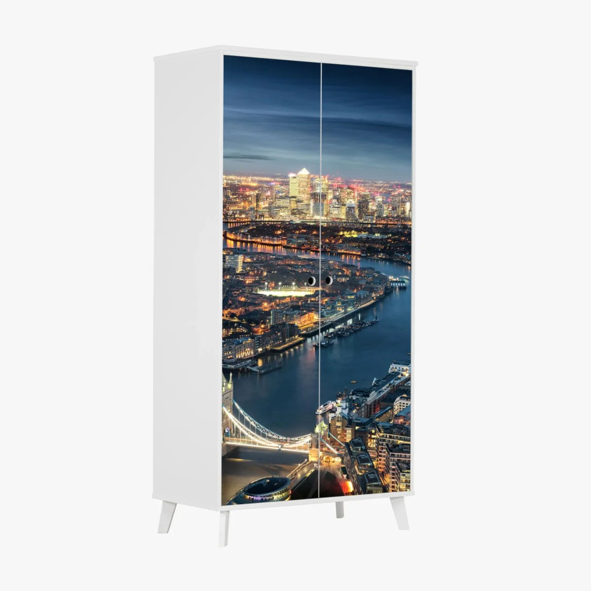 Naklejka na szafę nocna panorama Londynu – Wallissimo® Naklejka na szafę nocna panorama Londynu – Wallissimo®