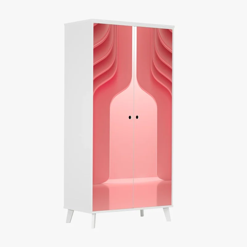 Naklejka na szafę nowoczesne luksusowe wnętrze w odcieniach koralowego różu