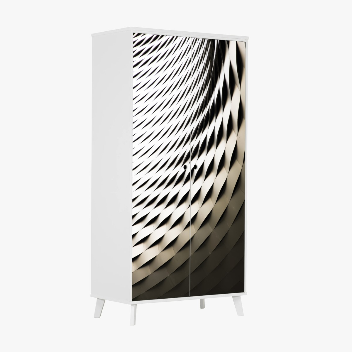 Naklejka na szafę nowoczesny geometryczny wzór architektoniczny – Wallissimo®