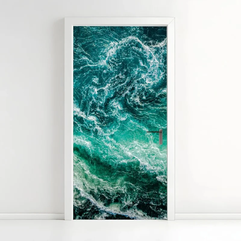 Naklejka na drzwi wirujące wody Saltstraumen, Norwegia