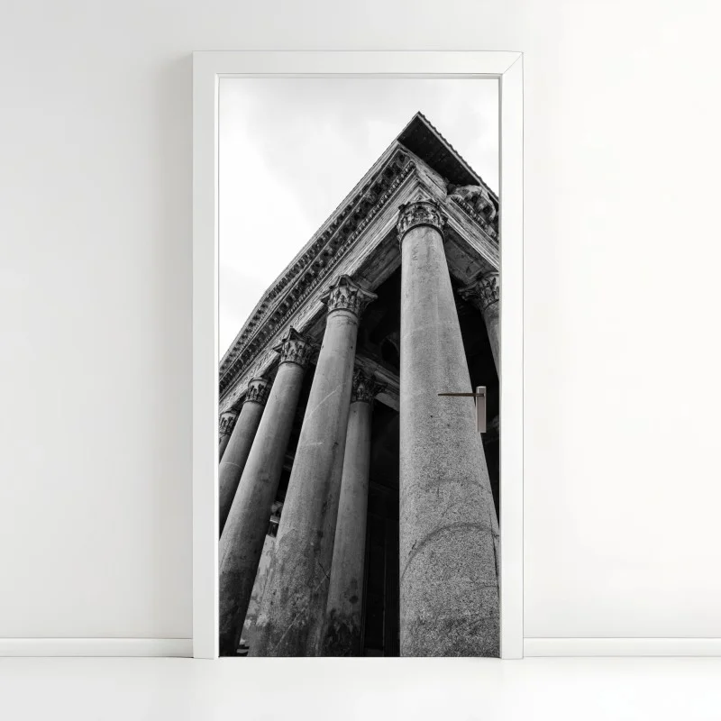 Naklejka na drzwi monumentalne kolumny Panteonu w Rzymie
