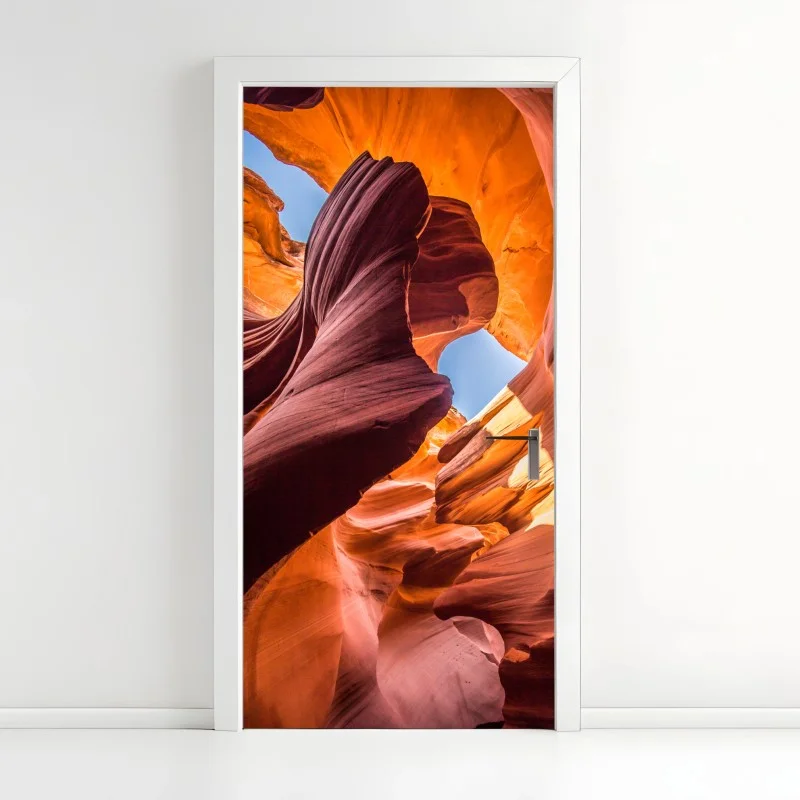 Naklejka na drzwi słoneczny wąwóz z formacjami skalnymi