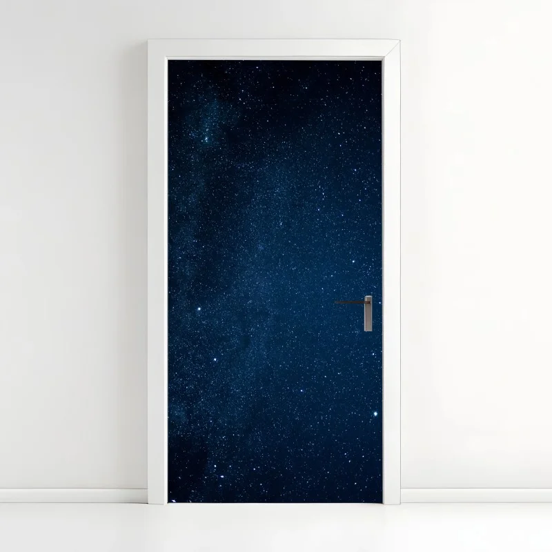 Naklejka na drzwi głębokie niebieskie gwiaździste niebo