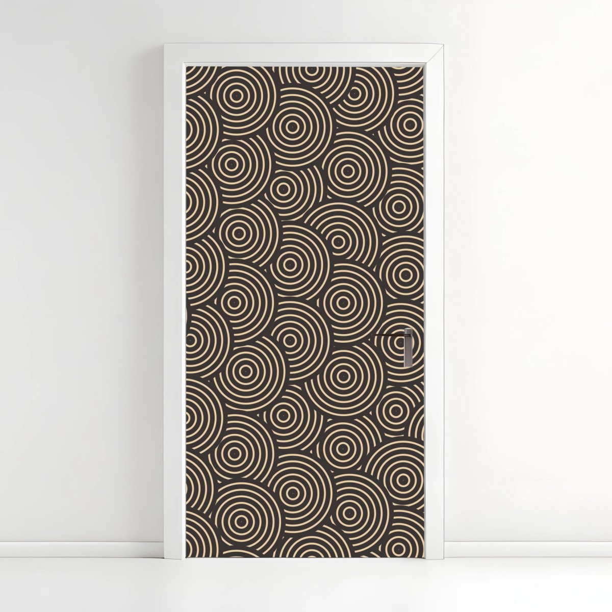 Naklejka na drzwi retro koncentryczne koła – Wallissimo®