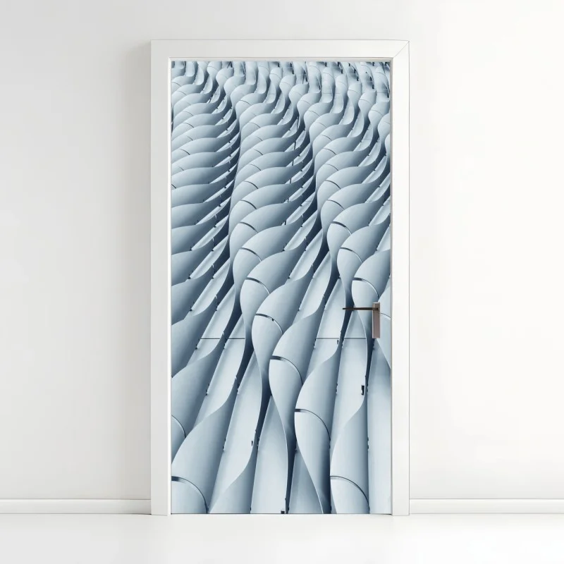 Naklejka na drzwi abstrakcyjny wzór fasady architektonicznej