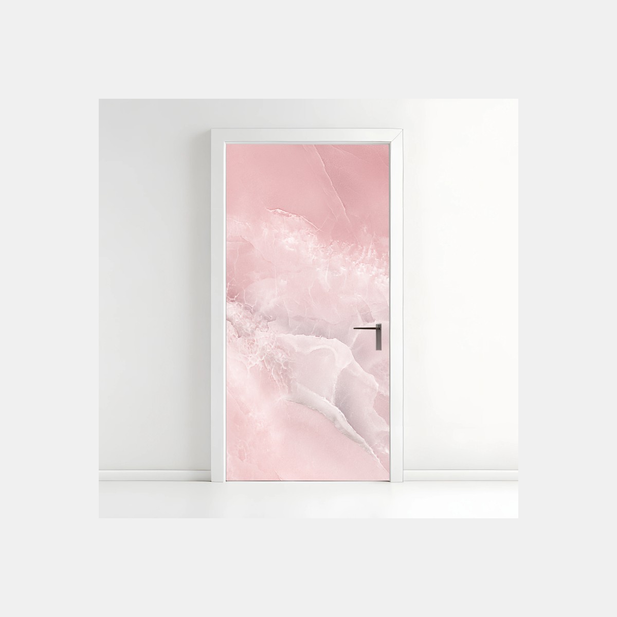 Naklejka na drzwi delikatna różowa tekstura marmuru – Wallissimo®