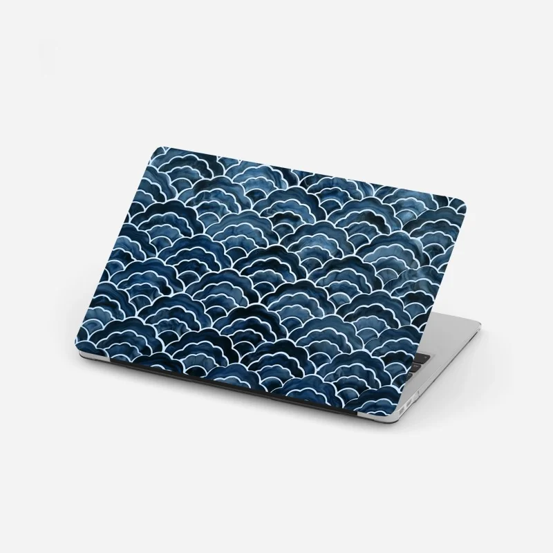 Naklejka na laptopa stylizowany Japoński wzór fal – Wallissimo®