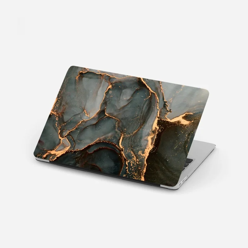 Naklejka na laptopa wschód słońca nad zielonymi wzgórzami z kamienną ścieżką – Wallissimo®