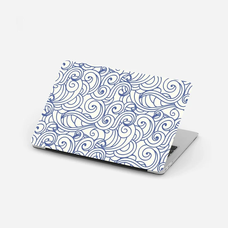 Naklejka na laptopa delikatny pastelowy wzór kwiatowy – Wallissimo®