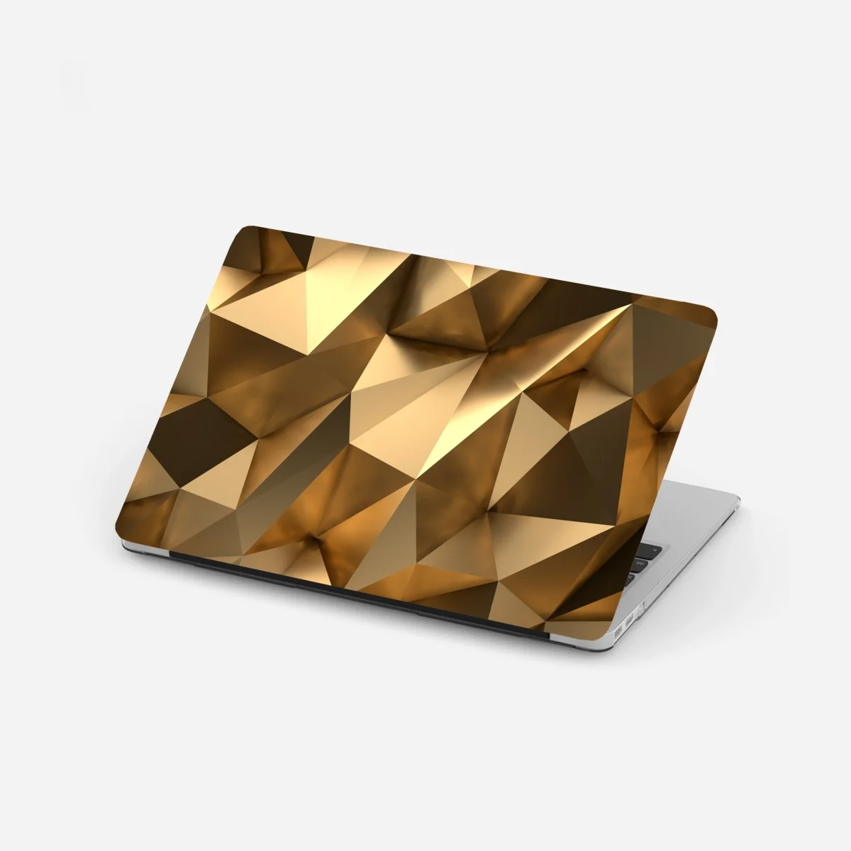 Naklejka na laptopa złote geometryczne fasety – Wallissimo® Naklejka na laptopa złote geometryczne fasety – Wallissimo®