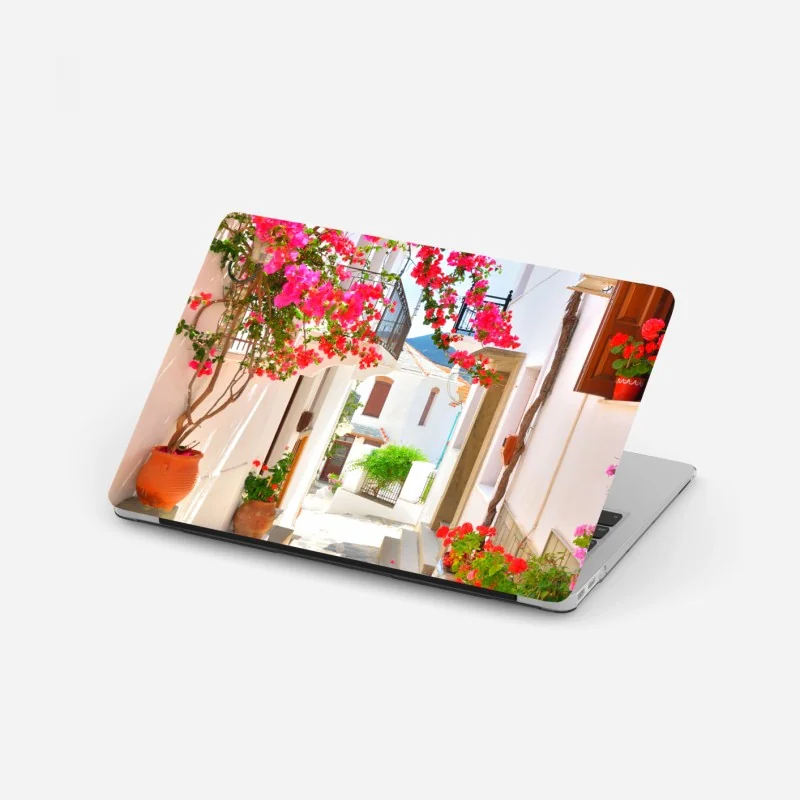 Naklejka na laptopa ponadczasowy czarno-biały geometryczny wzór – Wallissimo®