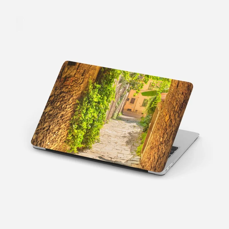 Naklejka na laptopa geometryczna klatka schodowa w perspektywie – Wallissimo®