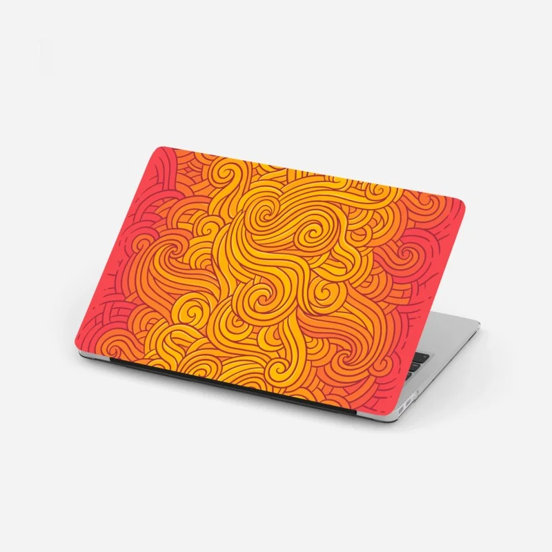 Naklejka na laptopa elegancki szary wzór damasceński – Wallissimo®