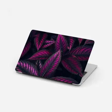 Naklejka na laptopa intensywny fioletowy wzór liści – Wallissimo®