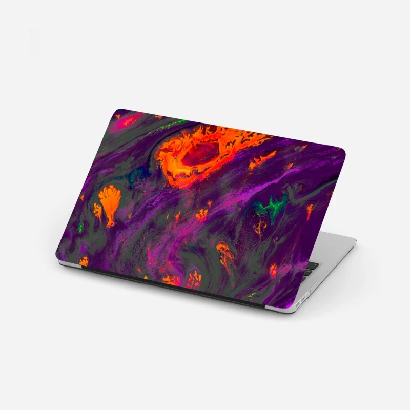 Naklejka na laptopa złote fale i abstrakcyjne twarze bezszwowy wzór – Wallissimo®