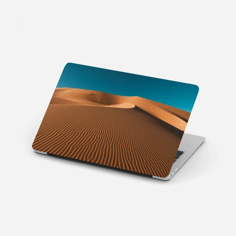 Naklejka na laptopa złote fale i abstrakcyjne twarze bezszwowy wzór – Wallissimo®