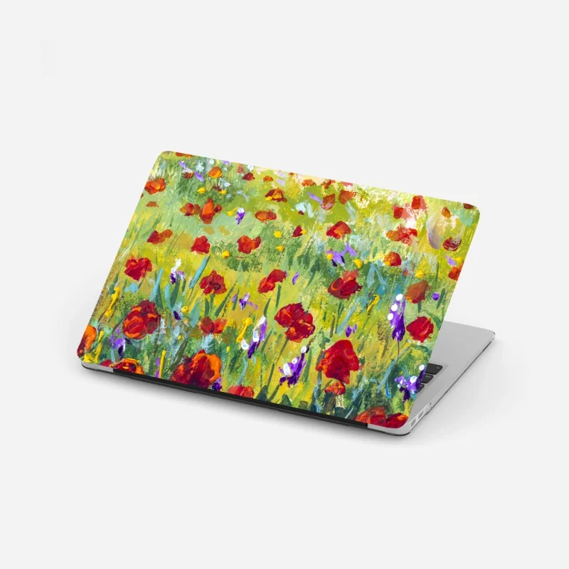 Naklejka na laptopa pastelowe magnolie na beżowym tle – Wallissimo®