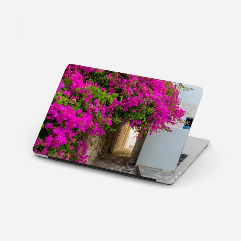 Naklejka na laptopa tropikalna plaża z palmą – Wallissimo®