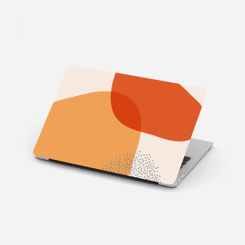 Naklejka na laptopa czerwona gerbera makro z kroplami rosy – Wallissimo®