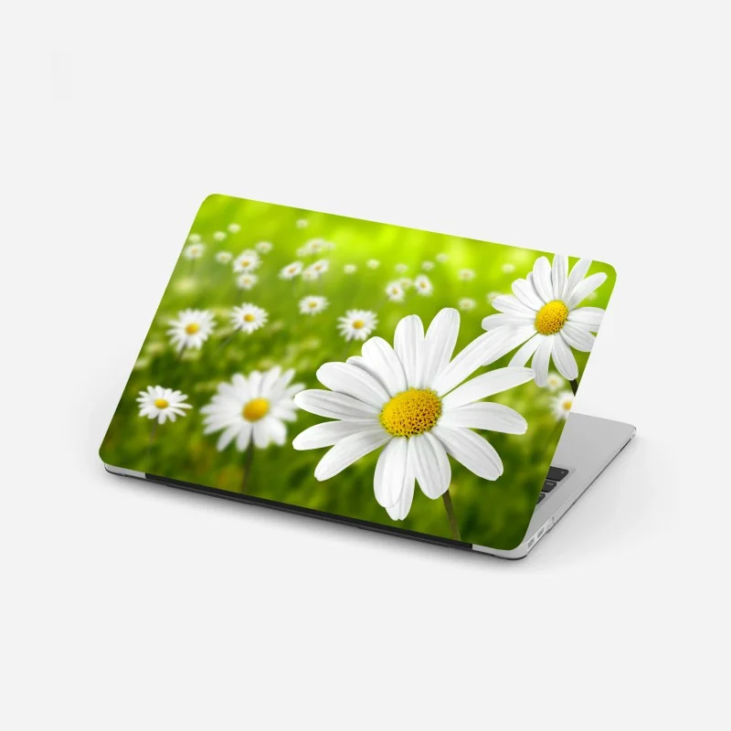 Naklejka na laptopa żywy różowy flaming na turkusowej plaży – Wallissimo®