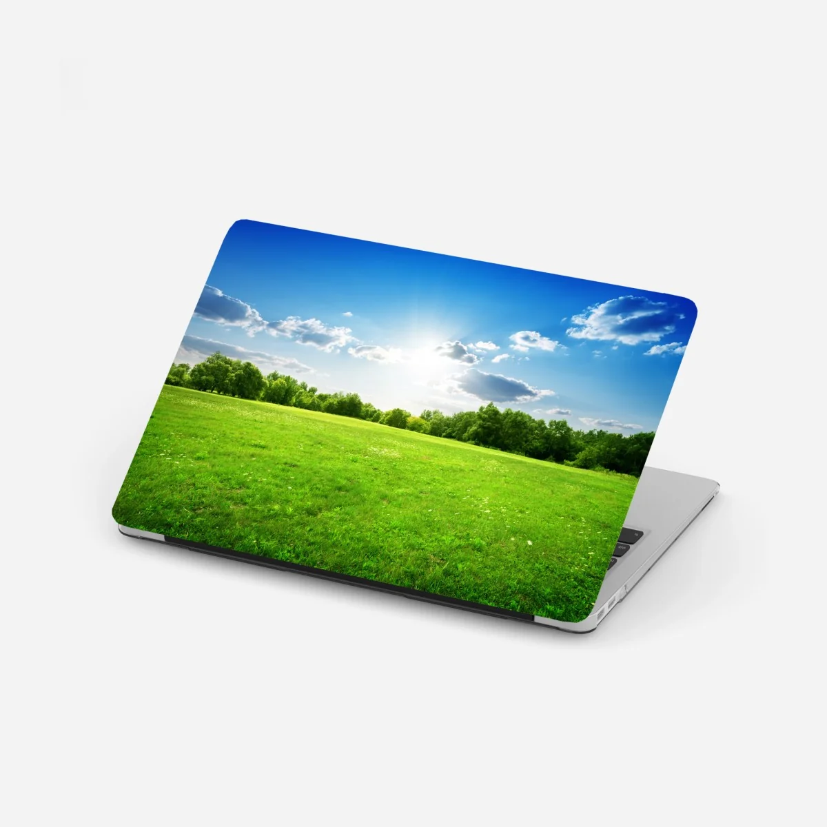 Naklejka na laptopa słoneczna zielona łąka – Wallissimo® Naklejka na laptopa słoneczna zielona łąka – Wallissimo®