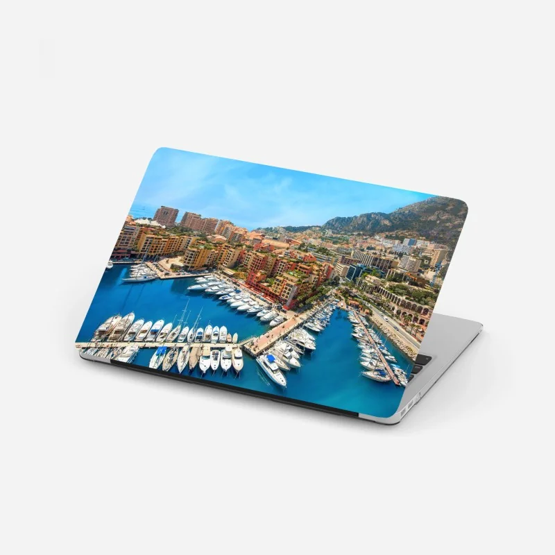 Naklejka na laptopa panorama Paryża o zachodzie z Wieżą Eiffla – Wallissimo®