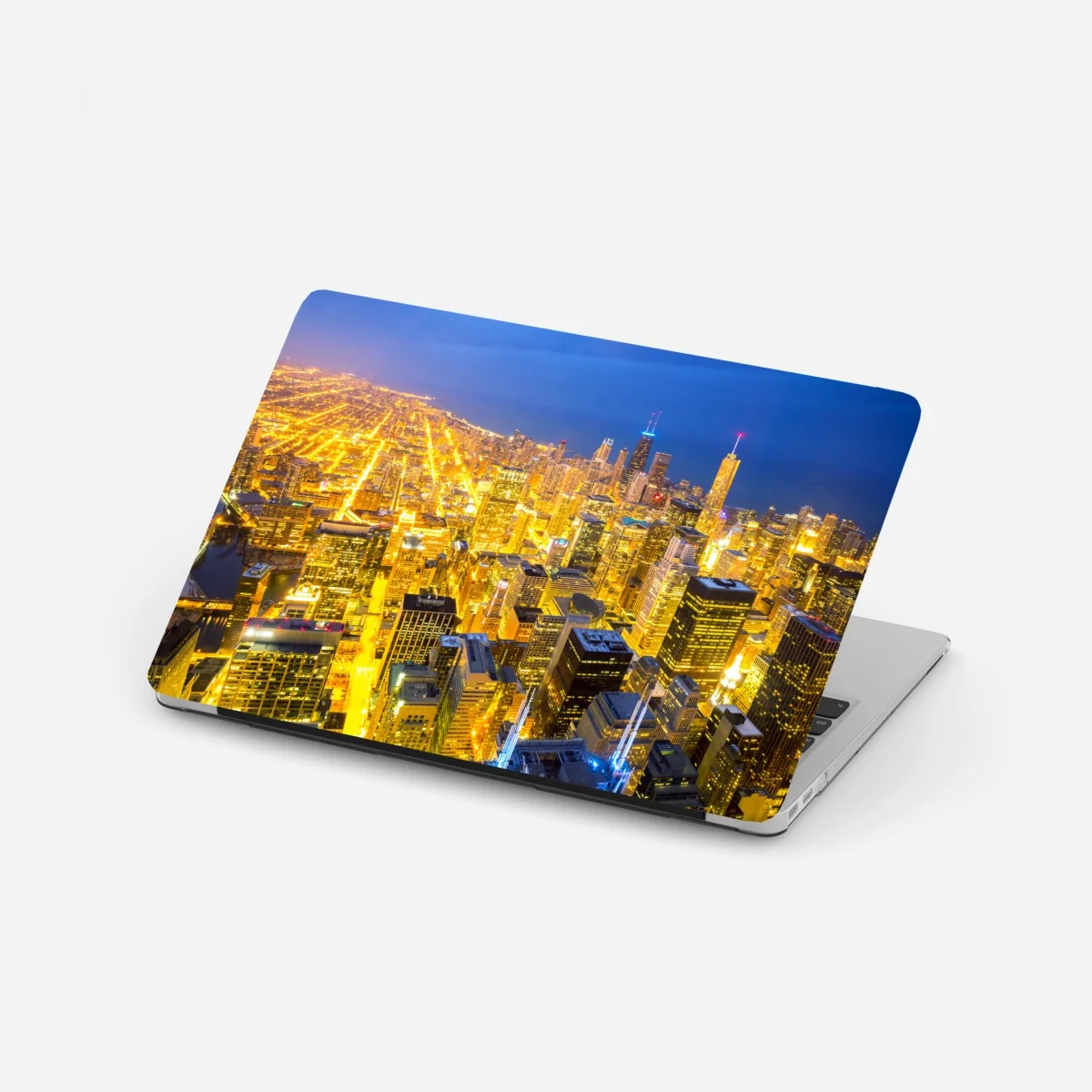 Naklejka na laptopa lotnicza panorama Chicago nocą – Wallissimo® Naklejka na laptopa lotnicza panorama Chicago nocą – Wallissimo®