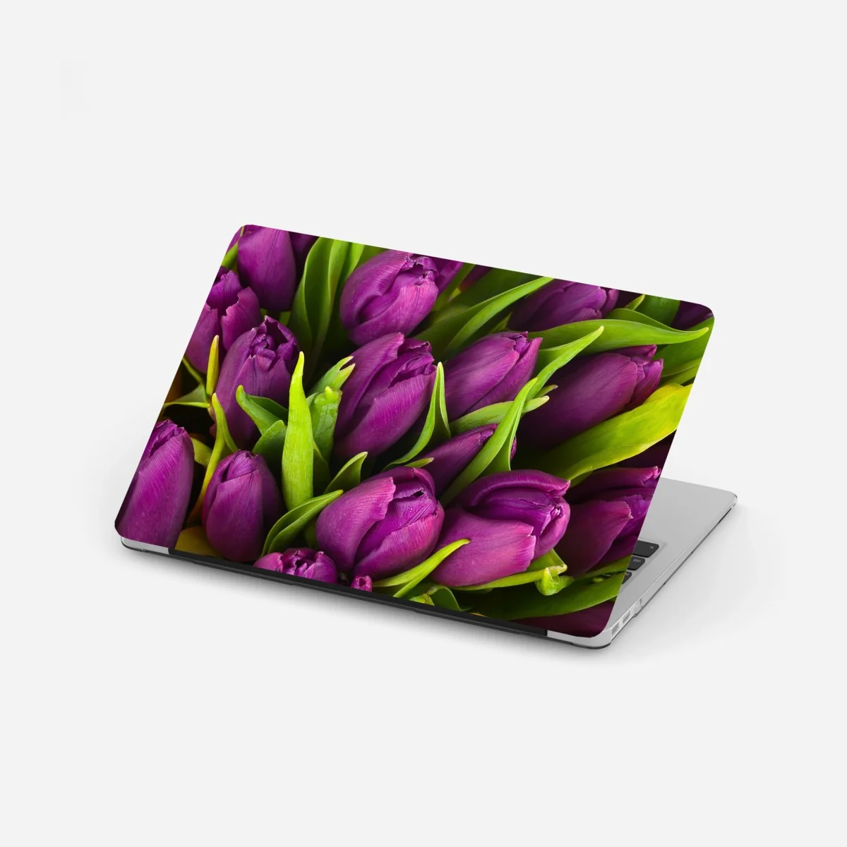 Naklejka na laptopa fioletowy bukiet tulipanów – Wallissimo® Naklejka na laptopa fioletowy bukiet tulipanów – Wallissimo®
