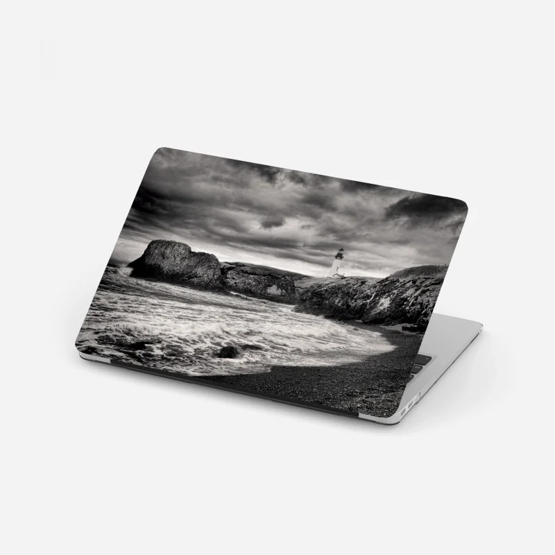 Naklejka na laptopa tropikalny zachód słońca z sylwetkami palm, Dominikana – Wallissimo®