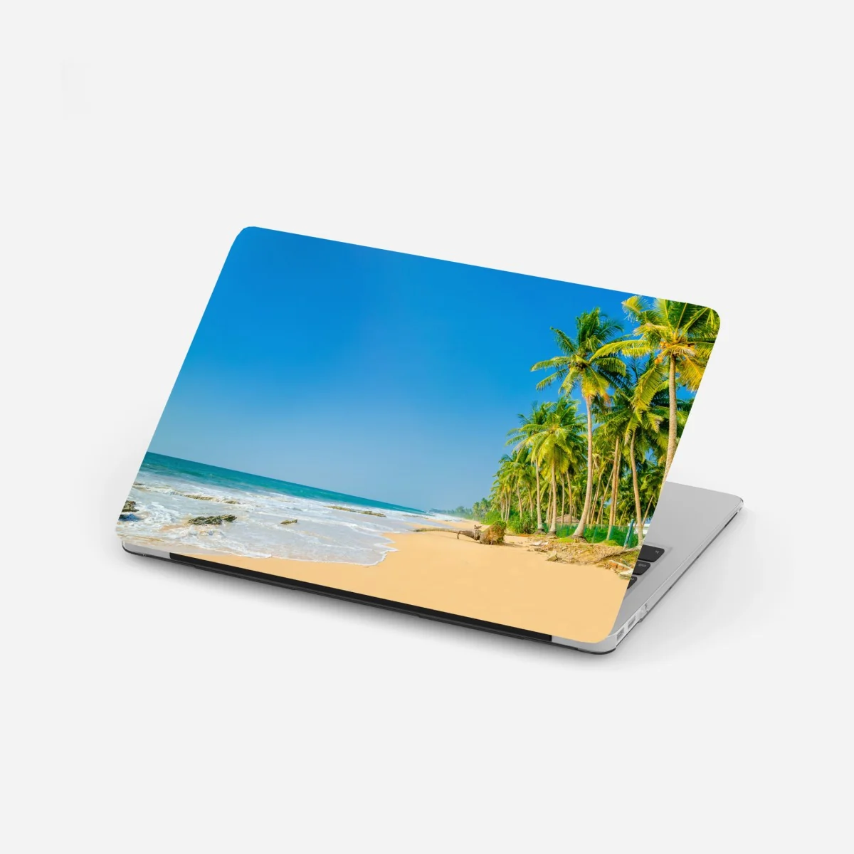 Naklejka na laptopa tropikalna plaża z palmami – Wallissimo® Naklejka na laptopa tropikalna plaża z palmami – Wallissimo®