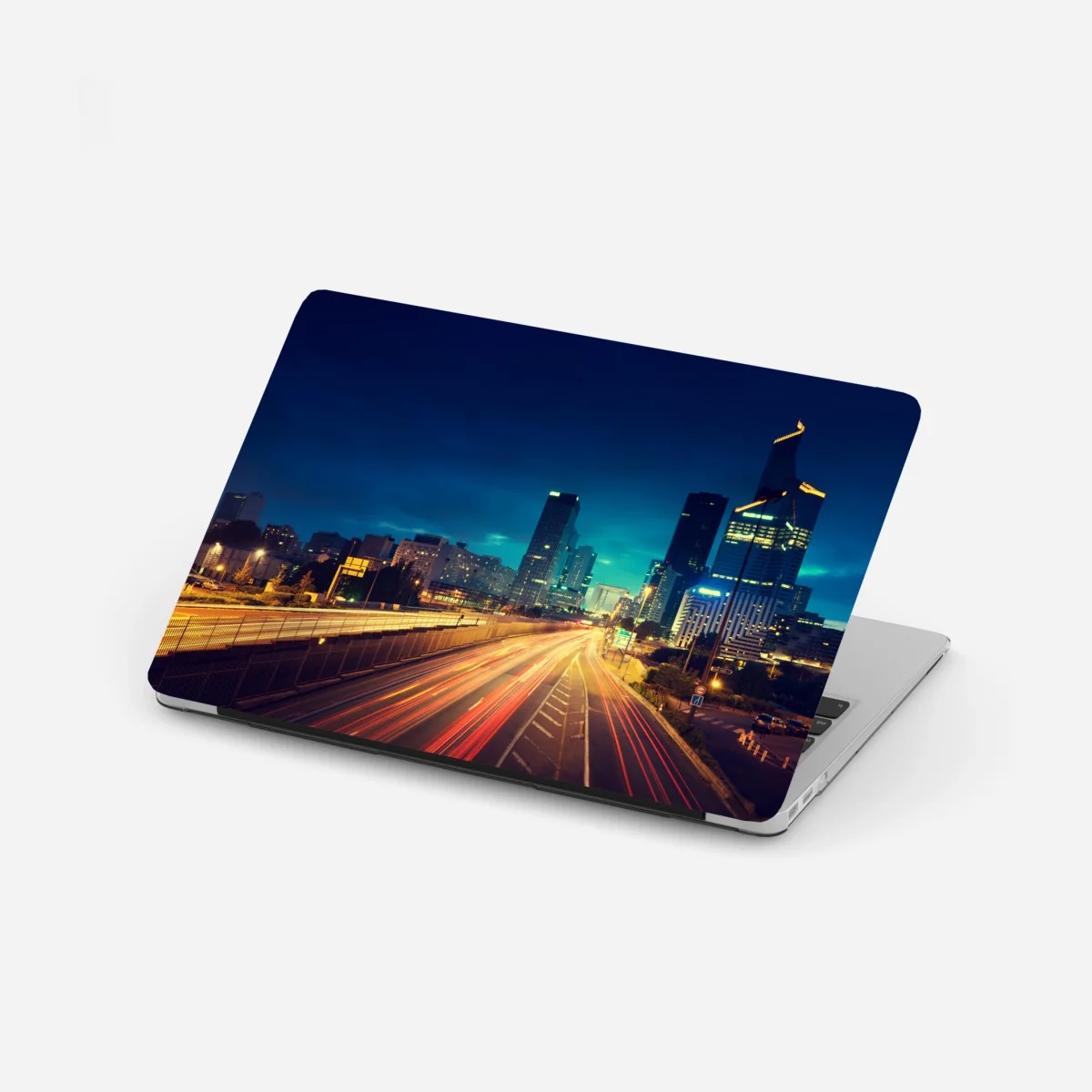 Naklejka na laptopa La Défense panorama miasta o zmierzchu – Wallissimo® Naklejka na laptopa La Défense panorama miasta o zmierzchu – Wallissimo®