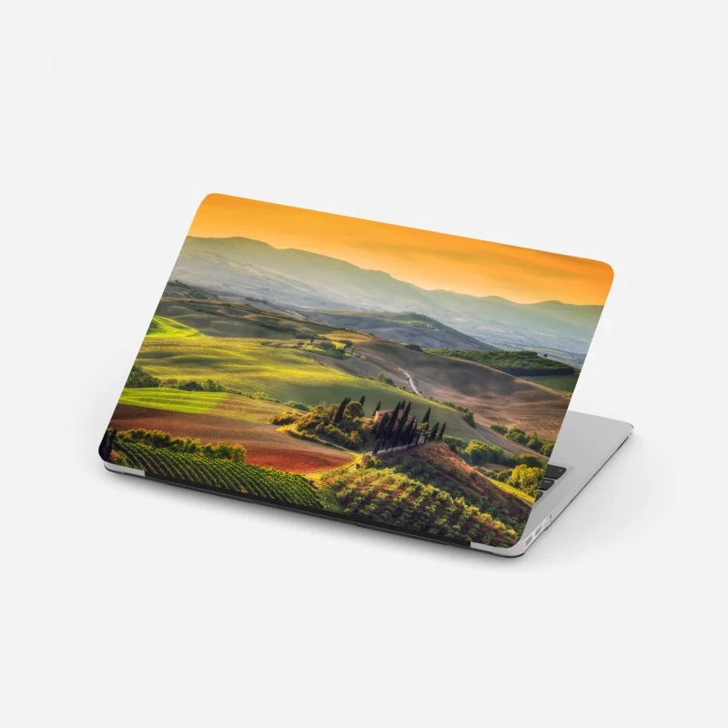 Naklejka na laptopa żywy gradient falowy wzór – Wallissimo®