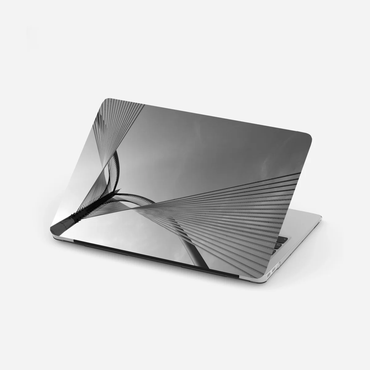 Naklejka na laptopa monochromatyczny most i geometryczne linie – Wallissimo® Naklejka na laptopa monochromatyczny most i geometryczne linie – Wallissimo®