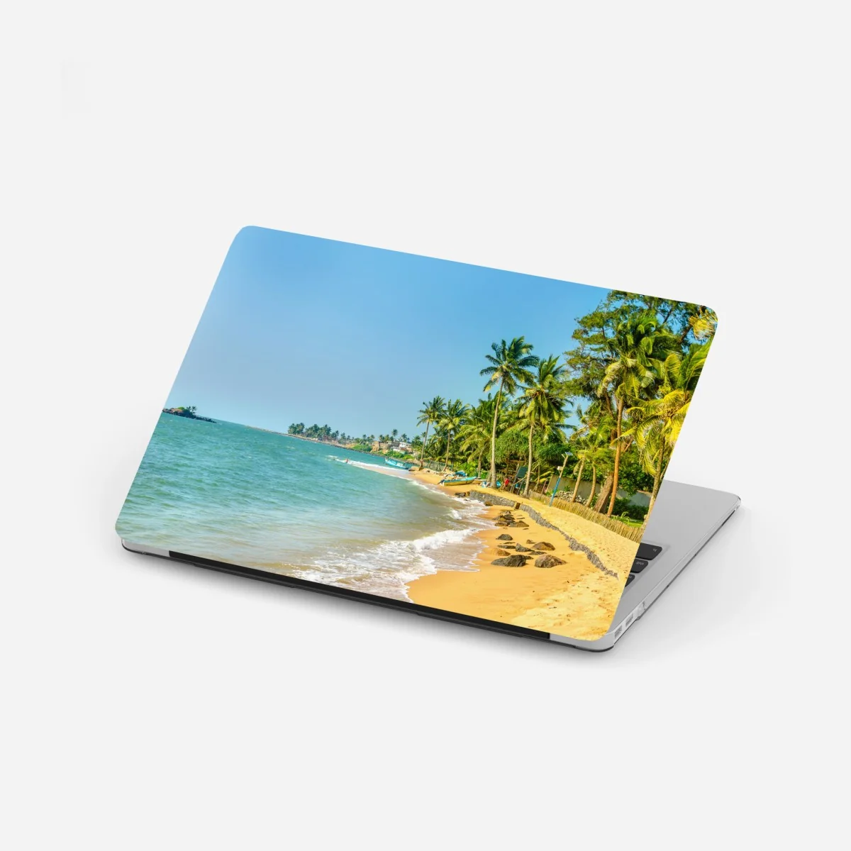 Naklejka na laptopa tropikalna plaża z palmami – Wallissimo® Naklejka na laptopa tropikalna plaża z palmami – Wallissimo®