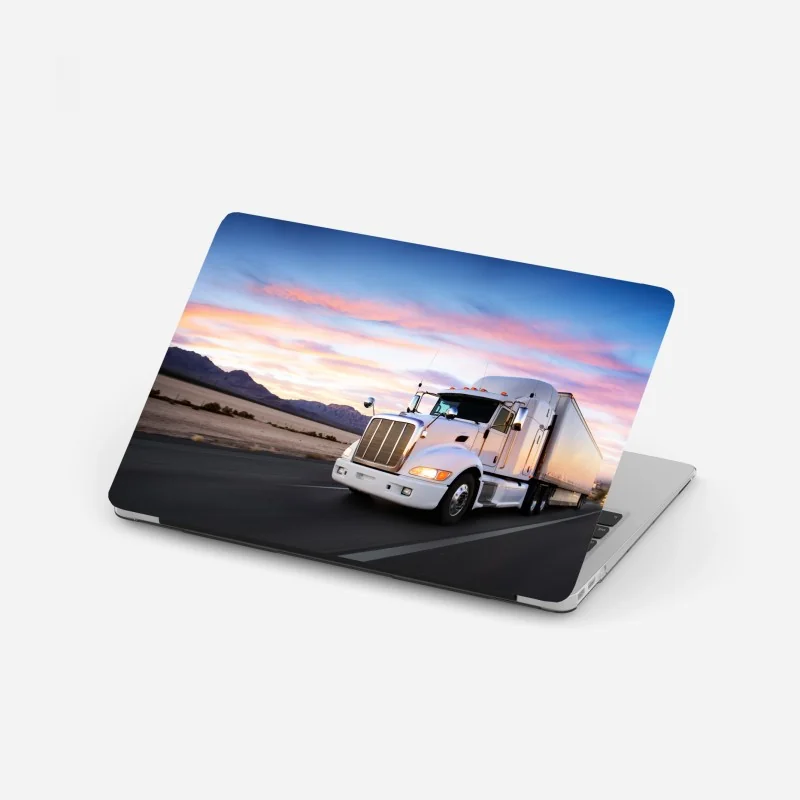 Naklejka na laptopa długa łódź na turkusowej plaży, Morze Andamańskie – Wallissimo®