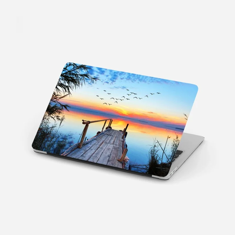 Naklejka na laptopa złota panorama Ammanu z antycznymi kolumnami – Wallissimo®