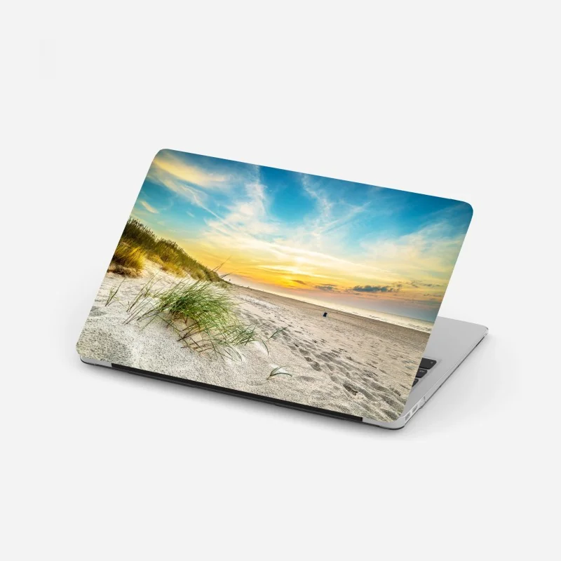 Naklejka na laptopa turkusowe wybrzeże panorama plaży – Wallissimo®