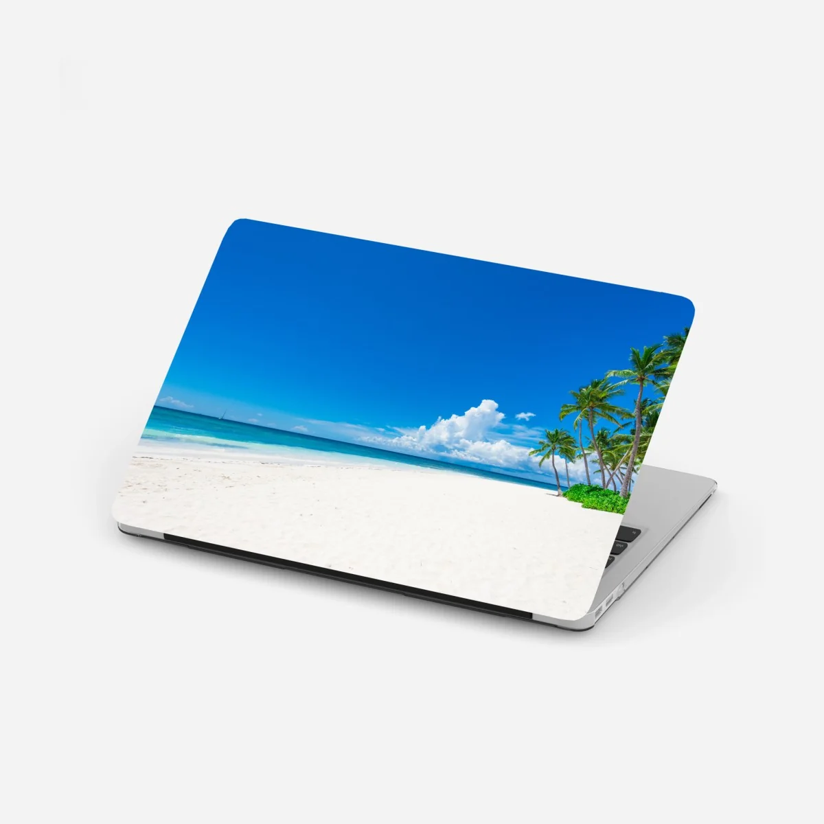 Naklejka na laptopa tropikalna plaża z palmami – Wallissimo® Naklejka na laptopa tropikalna plaża z palmami – Wallissimo®