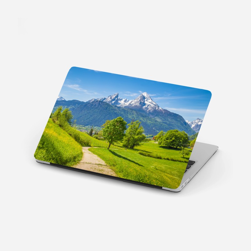 Naklejka na laptopa panorama Marina Bay o zmierzchu – Wallissimo®