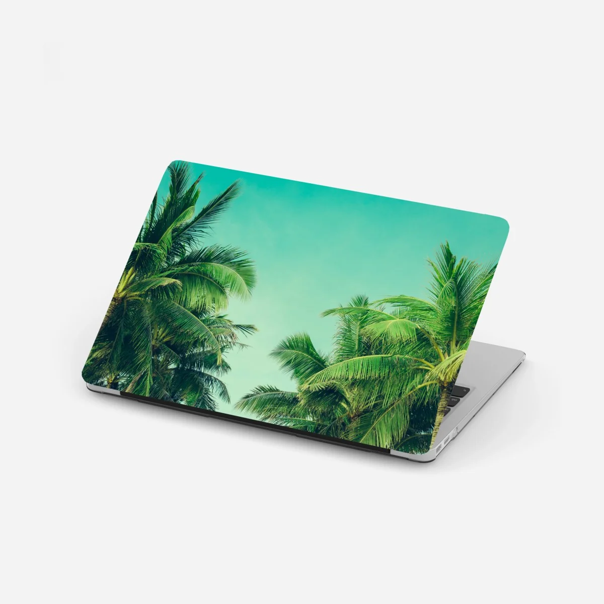 Naklejka na laptopa tropikalny baldachim palm pod turkusowym niebem – Wallissimo®