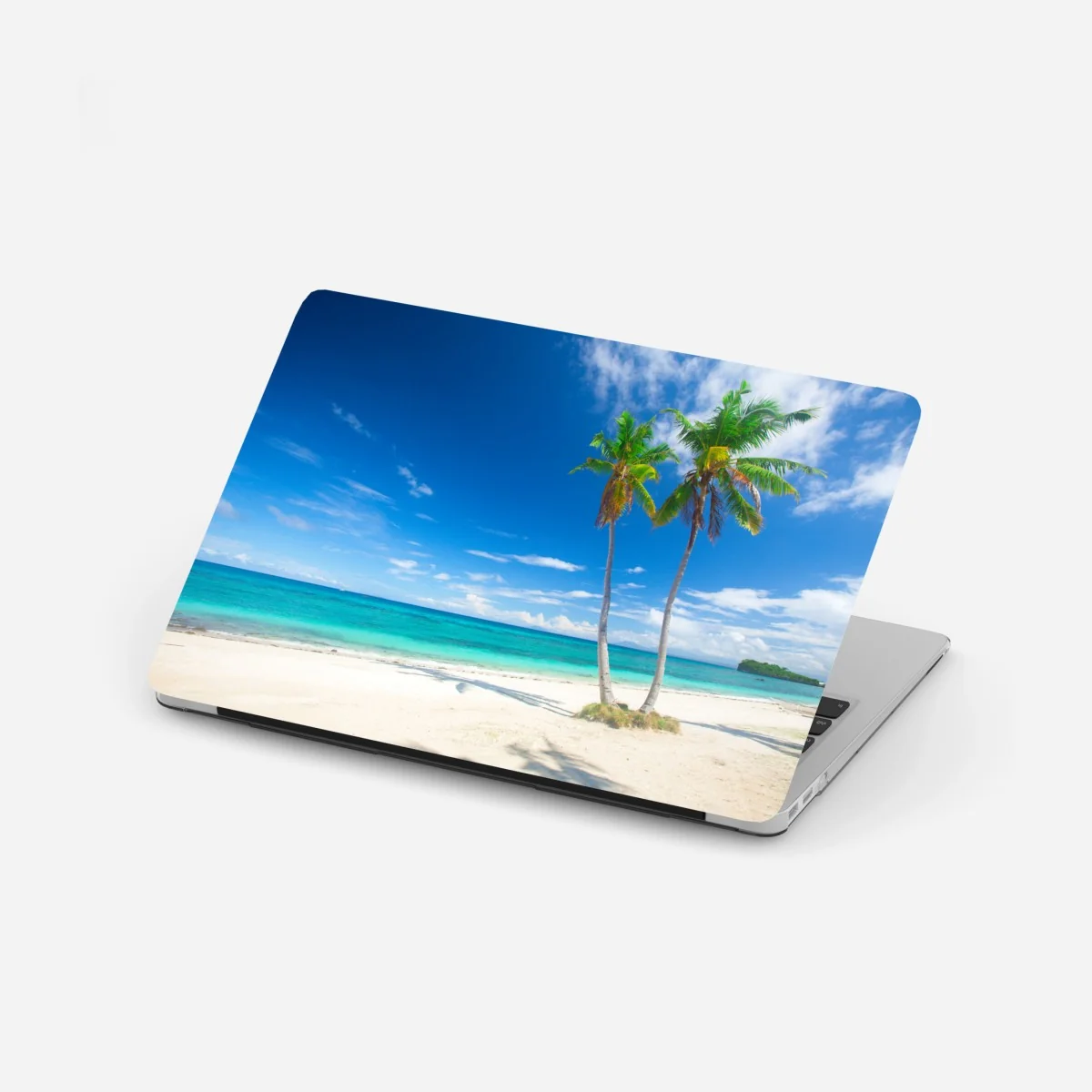 Naklejka na laptopa tropikalne palmy na turkusowej plaży – Wallissimo® Naklejka na laptopa tropikalne palmy na turkusowej plaży – Wallissimo®