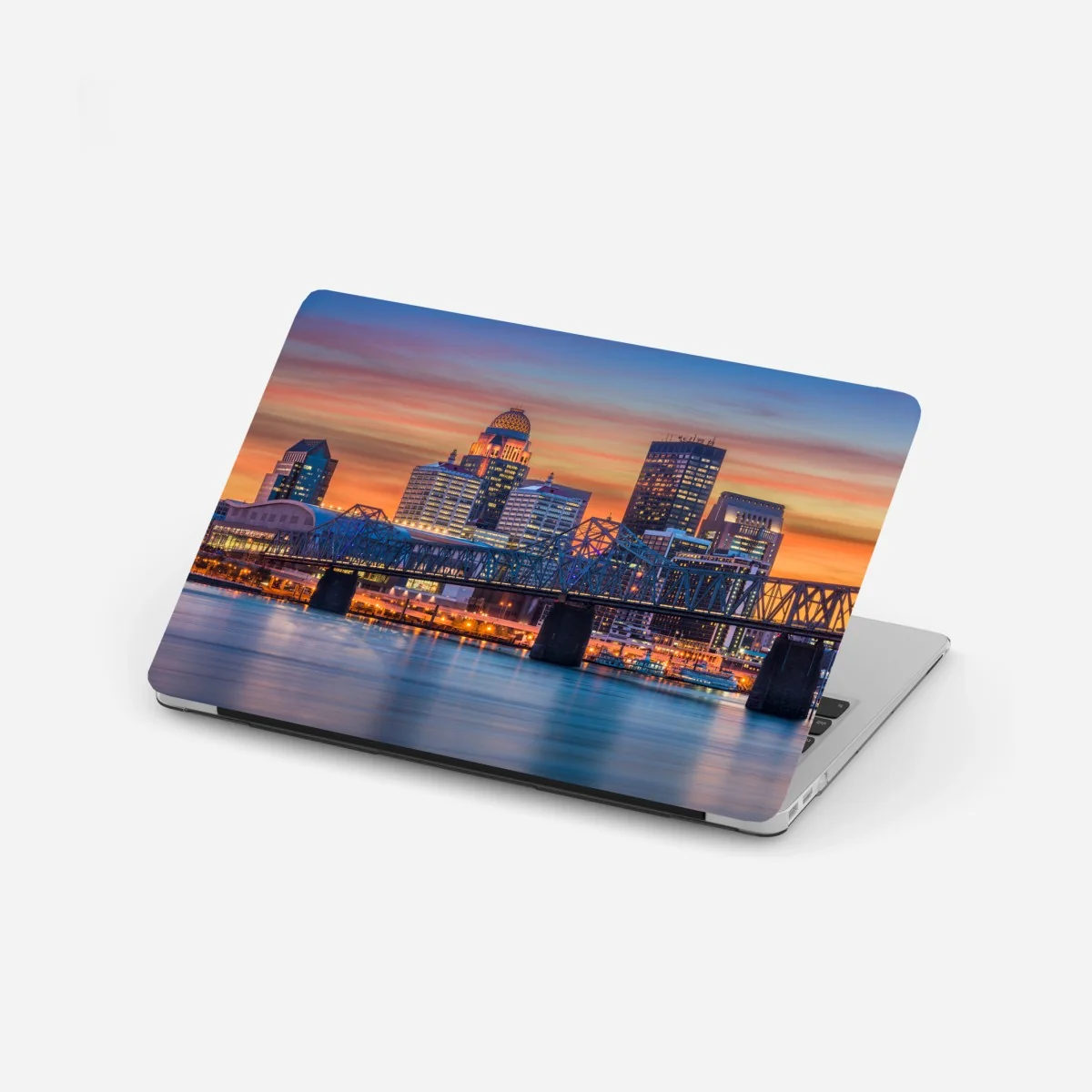 Naklejka na laptopa Louisville panorama o zachodzie słońca – Wallissimo® Naklejka na laptopa Louisville panorama o zachodzie słońca – Wallissimo®
