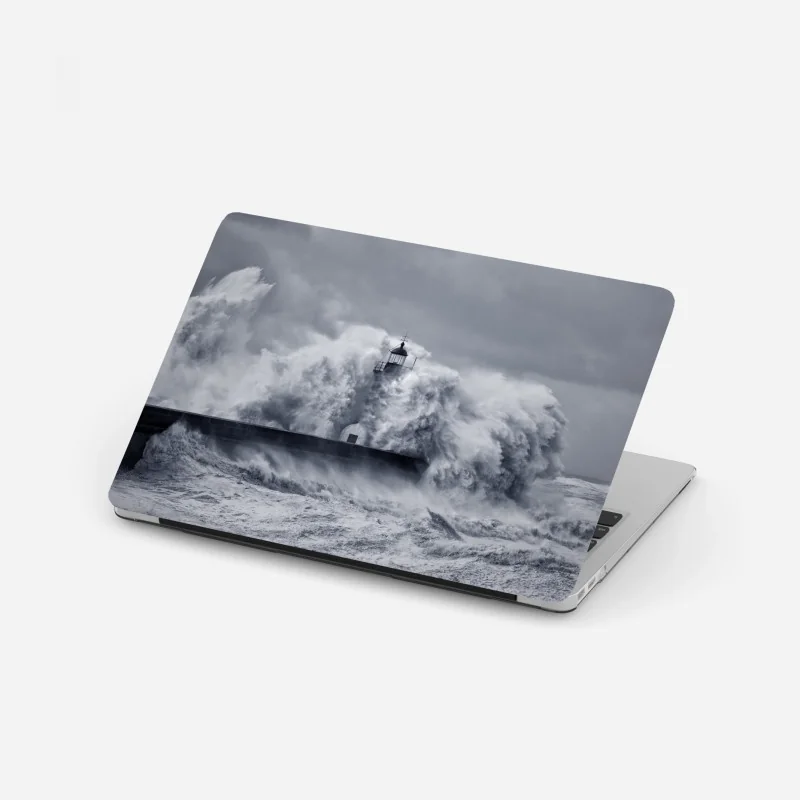 Naklejka na laptopa turkusowa nadmorska oaza – Wallissimo®