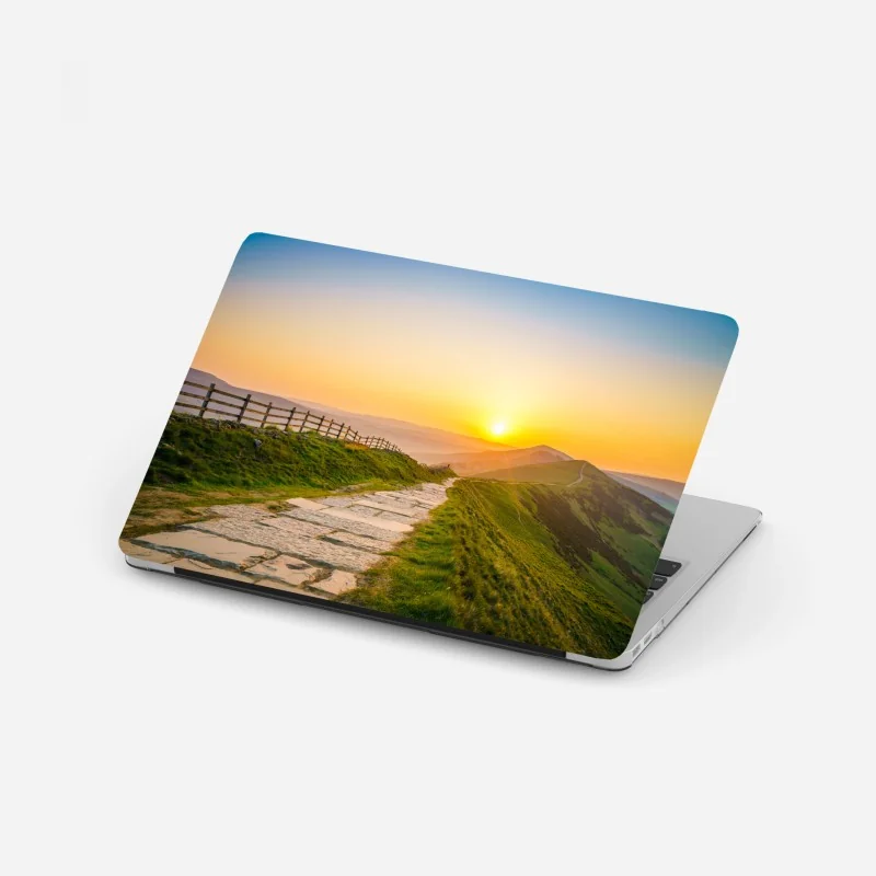 Naklejka na laptopa tropikalna plaża z palmą – Wallissimo®