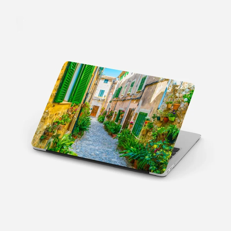 Naklejka na laptopa panorama Marina Bay o zmierzchu – Wallissimo®