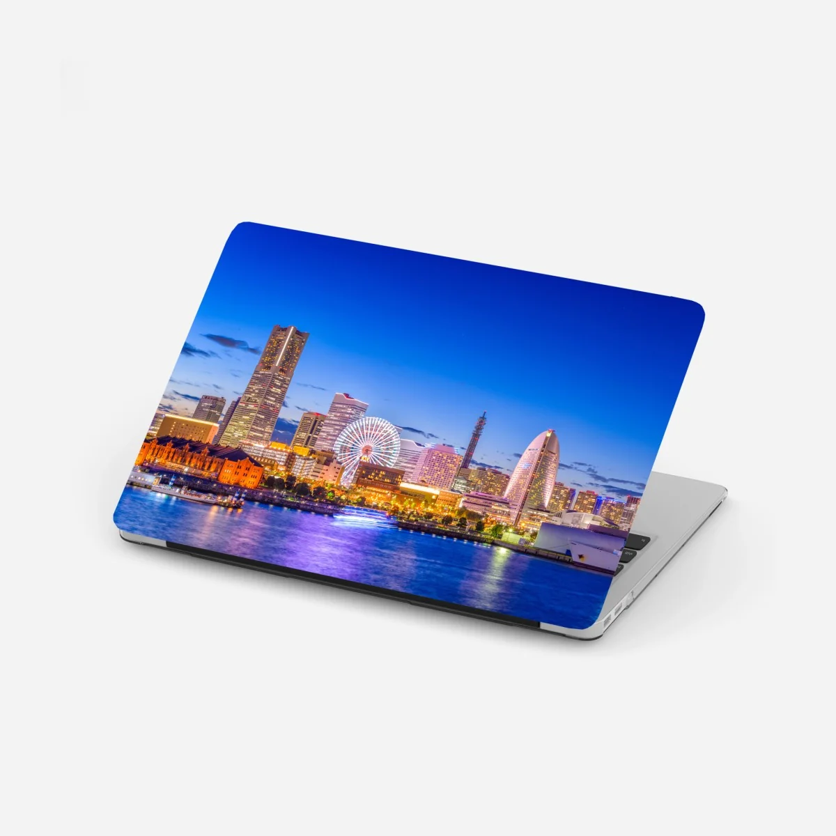 Naklejka na laptopa Yokohama panorama miasta o zmierzchu – Wallissimo® Naklejka na laptopa Yokohama panorama miasta o zmierzchu – Wallissimo®